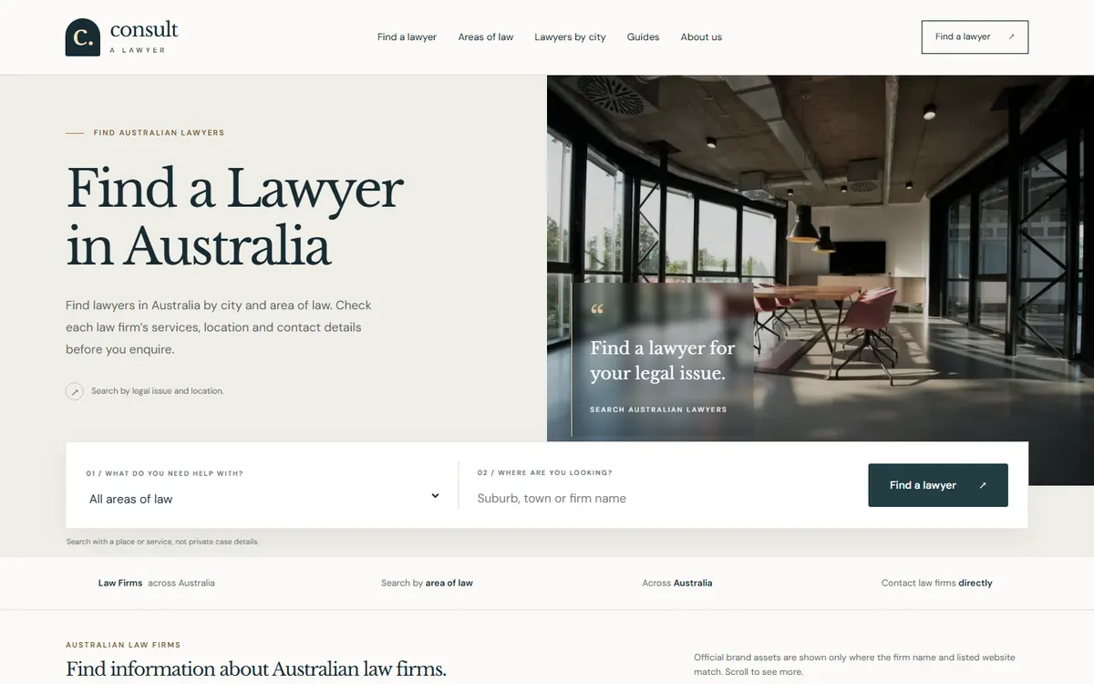 Consult a Lawyer homepage captured on 26 September 2026